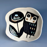 Owl and  Blossom Spoon Rest