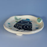 Blue Hatted Bird Spoon Rest