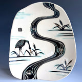 Large Heron and River Plate