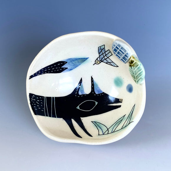 Dog and Bird Small Bowl