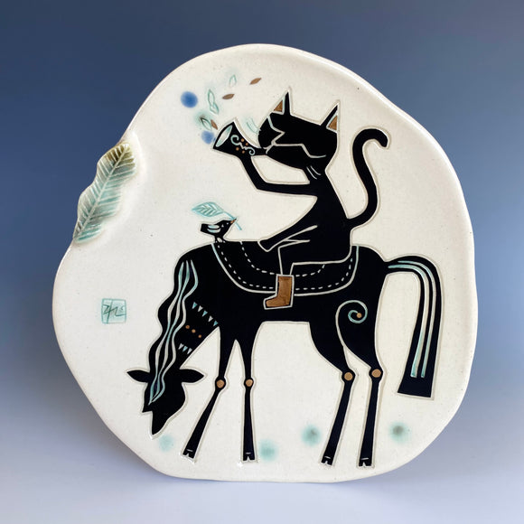 Cat on the Horse Plate