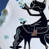 Cat on the Horse Plate