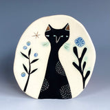 Cat and Flowers Small Plate