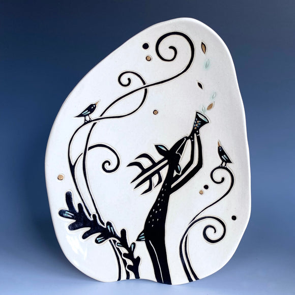 Deer Musician Plate