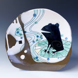 Frog on the Lotus Leaf Plate
