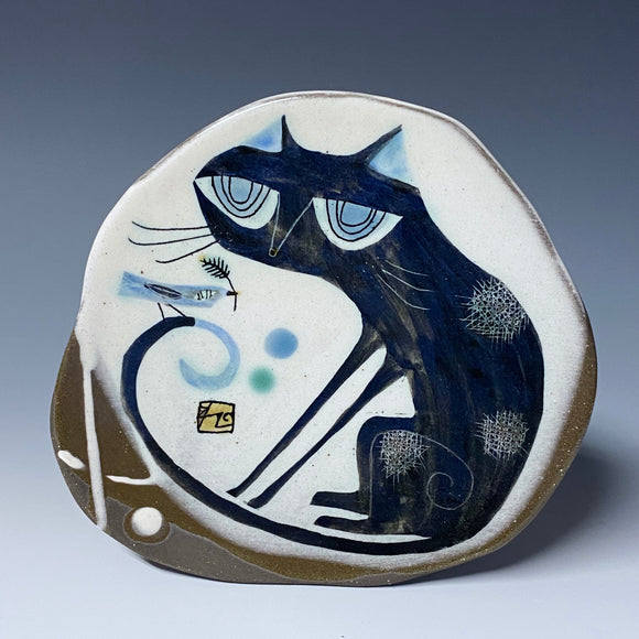 Cat Meets Bird Plate