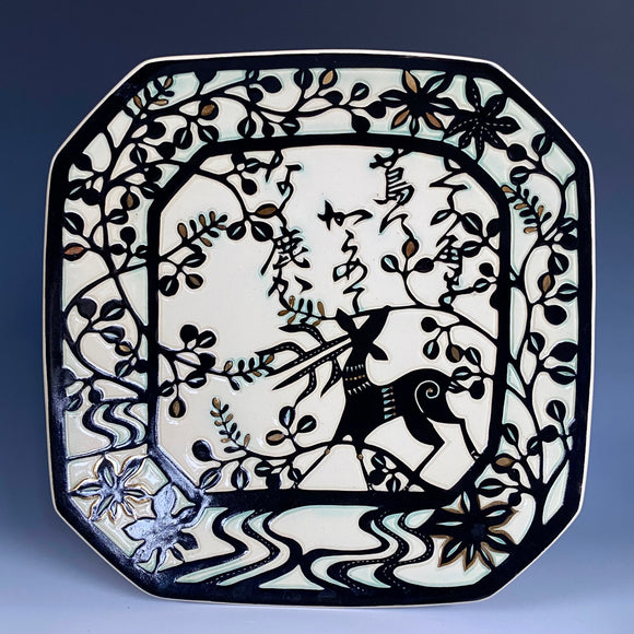 Deer Haiku Plate