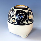 Three Wise Monkeys Vase