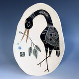 Crane with Pine Branch Plate