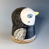 Blue-Eyed Bird Sculpture