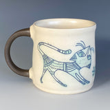 White Glaze Cat Mug