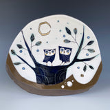 Crescent Moon Owl Plate