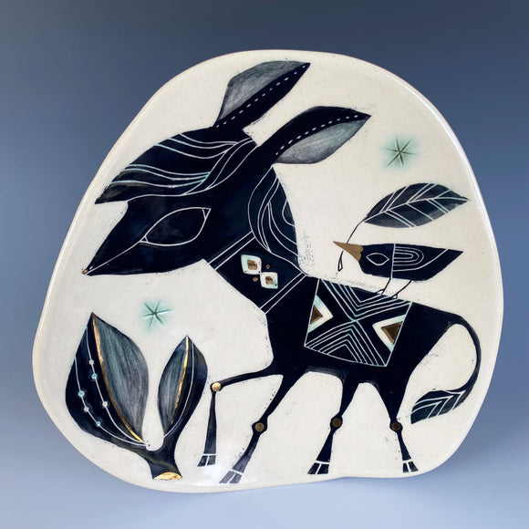 Donkey and Bird Plate