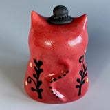 Red Cat Sculpture