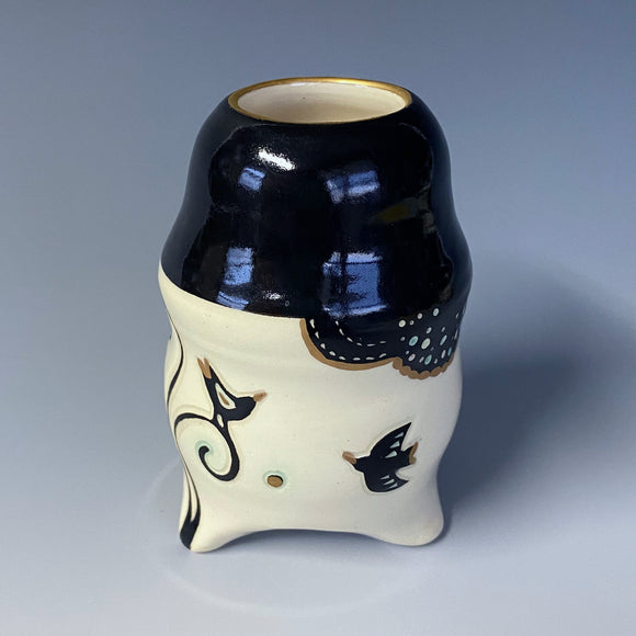 Birds On Vine Small Vase