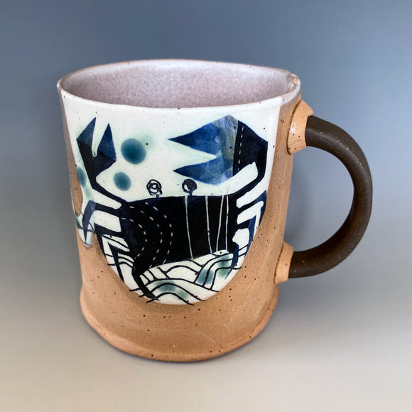 Crab in the Wave Mug