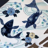 Koi and  Chrysanthemum  Plate