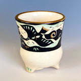 Crane and Deer Small Cup/Vase