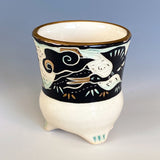 Crane and Deer Small Cup/Vase